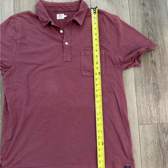 Faherty Men’s Sun Washed Polo Shirt Red Burgundy Short Sleeve Coastal Surf XL - Picture 9 of 9